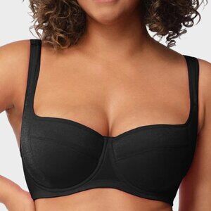 NWT Shecurve Shimmer Lightly Padded Balconette Bra 34 DD/E